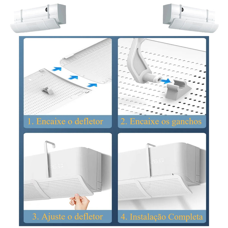 Defletor de Ar Condicionado Split Ajustável
