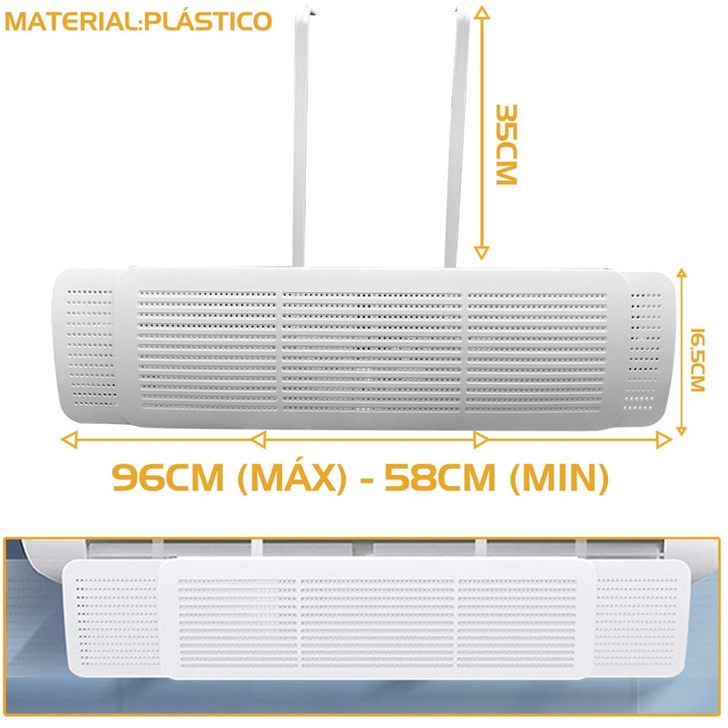 Defletor de Ar Condicionado Split Ajustável