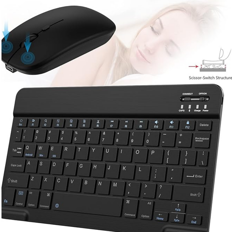 kits Teclado e Mouse+ Sem fio e Bluetooth e Tablet