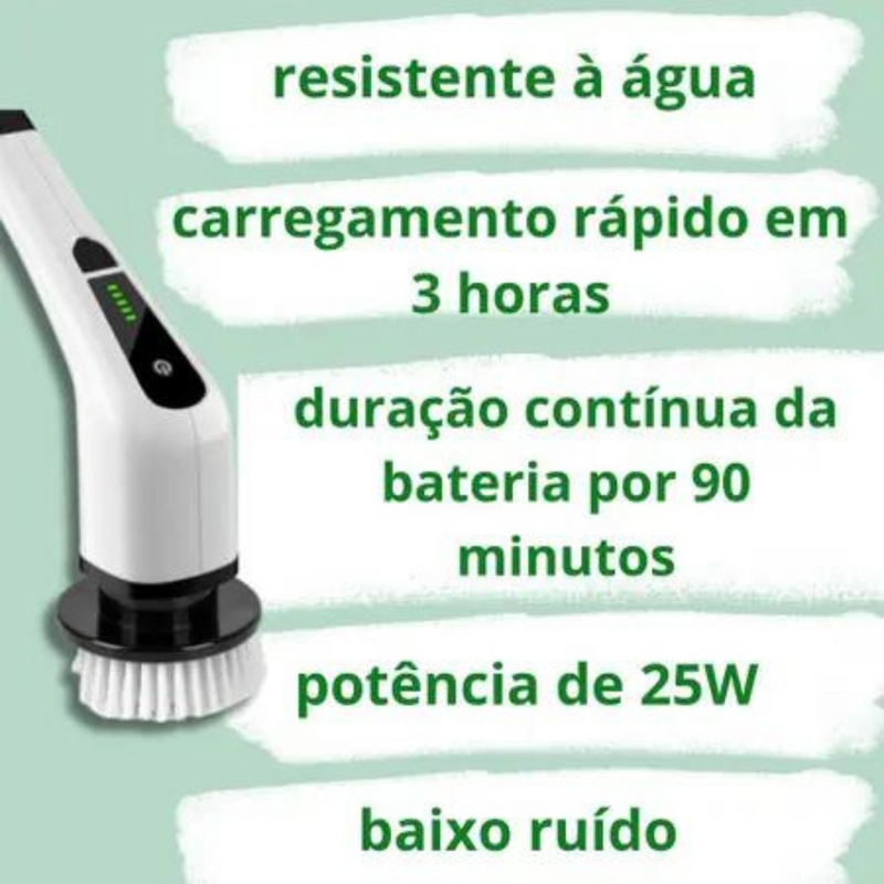 Escova De Limpeza Elétrica Esfregão