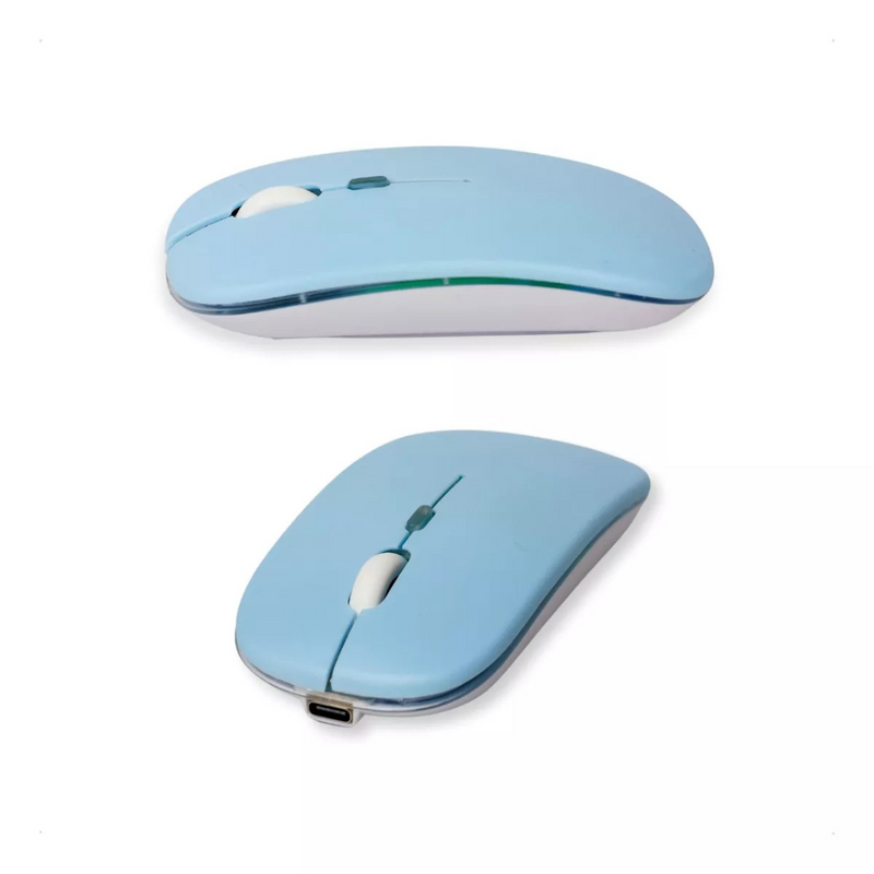 Mouse Sem Fio Bluetooth Recarregável LED