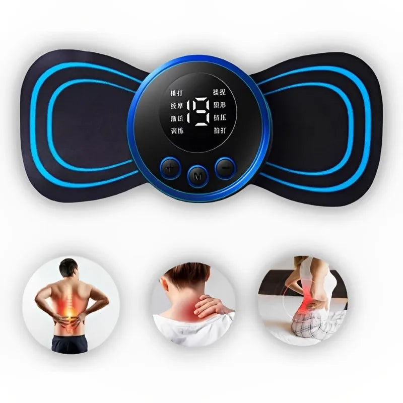 Mini Massageador Elétrico Portátil De Estimulação EMS. Para Alivio Da Dor Muscular