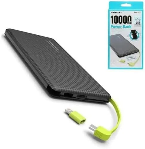 Carregador Portátil Pineng Power Bank 10.000mah,5000mah com adaptador iPhone,V8